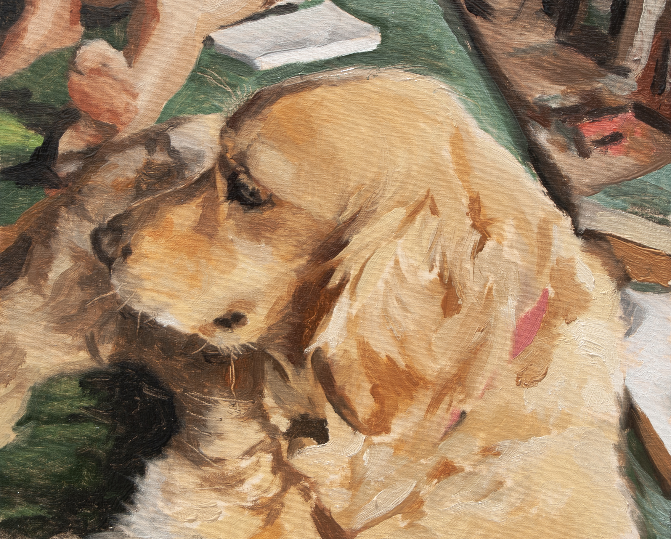 Penny — Mini Golden Retriever · Oil on Canvas